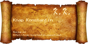 Knap Konstantin névjegykártya